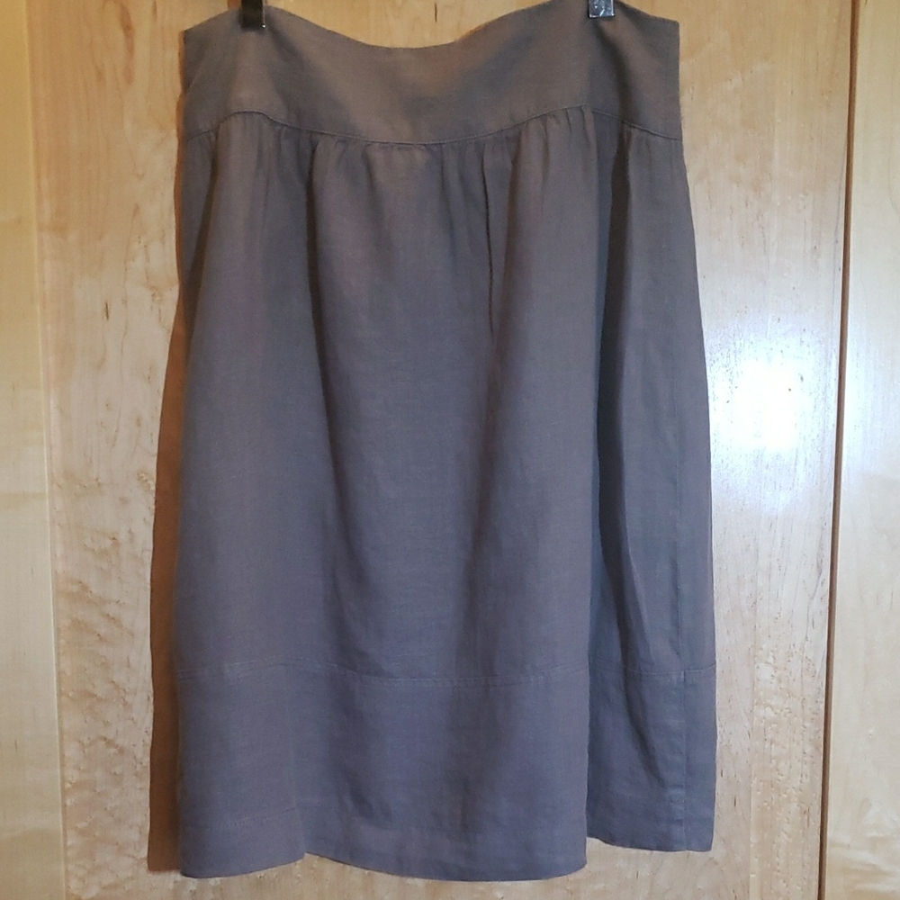 100% Linen Gray with Front Overlap Size Medium - Picture 5 of 7